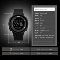 Jam Tangan Sport Mewah SKMEI 1445 Merk Ternama Pria, Alarm, Tahan Air 5 Bar, Multifungsi Digital, Reloj Hombre