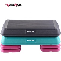 Step d'aérobic réglable à 3 niveaux en ABS de 72 cm pour enfants et adultes, vente en gros de l'usine YunCheng