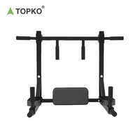 Barre de traction portable TOPKO en acier/métal pour entraînement de force, équipement de fitness d'intérieur, support mural pour tractions et dips à domicile