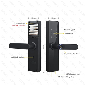 Aisuo tuya wifi thông minh Khóa Cửa Vân Tay sinh trắc học mật khẩu thẻ cerradura inteligente TT khóa kỹ thuật số tuya khóa thông minh - Product Image 5