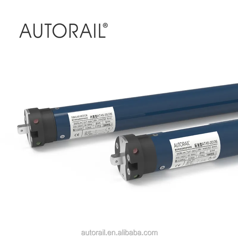 Motor Tubular de obturador eléctrico AC, estándar de 45mm