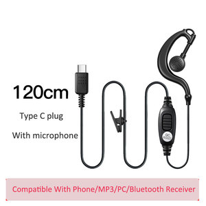 Auriculares con Tubo Acústico Tipo C, Estilo FBI, Intraaurales, con Protección Contra Radiación Acústica, Micrófono Integrado - Product Image 4