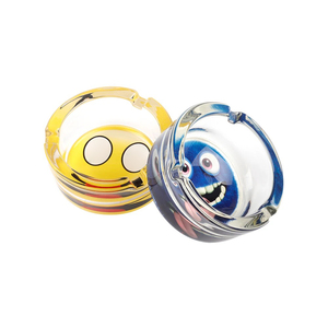 Cendrier en verre transparent rond personnalisé avec logo, impression sur mesure, vente chaude - Product Image 5