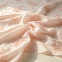 Tissu en lin Tencel rose clair A1004 avec motif dégradé de perles pour robes délicates