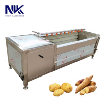 Machine de nettoyage à neuf rouleaux Nakang - Équipement de ligne de production pour le nettoyage et le traitement des légumes-racines