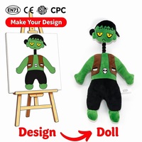 Jouets en peluche personnalisés Frankenstein, poupées en peluche Halloween/Zombie, rembourrage en coton PP, doublure en maille, cadeaux de décoration pour anniversaires et fêtes