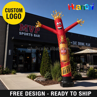 Homme Gonflable Personnalisé Imprimé pour Publicité de Restaurant de Bière, Air Dancer de 6m de Hauteur, Mascotte Agitante avec Ventilateur Intégré