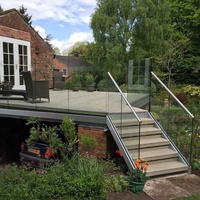Profilé en U en aluminium à prix d'usine pour système de balustrade en verre moderne, usage hôtelier, résistant à l'eau et à la rouille