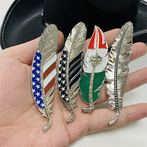 ที่กําหนดเองขายร้อนเม็กซิโกธงหมวกขนนกโลหะตรานุ่มเคลือบหมวกหมุดด้วยหมวกคาวบอยขนโลหะ - Product Image 5