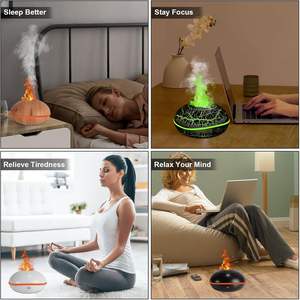 Difusor de Aroma Eléctrico de Madera de 200 ml, Humidificador de Aire con Aromaterapia de Llama, para Uso Doméstico, Superventas 2025 - Product Image 5