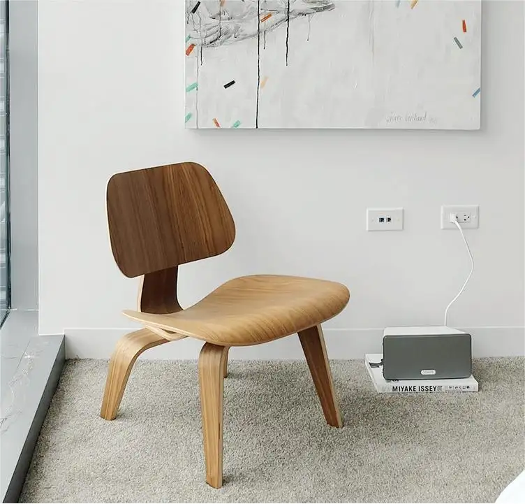 Vente en gros de meubles de salon chaise en bois massif chaise de loisirs chaise moderne en contreplaqué moule pour la maison