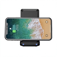 Support de charge sans fil magnétique 2-en-1 15W avec Type-C 5V/1A pour téléphone portable et écouteurs, support vertical pour téléphone pour la maison et le bureau