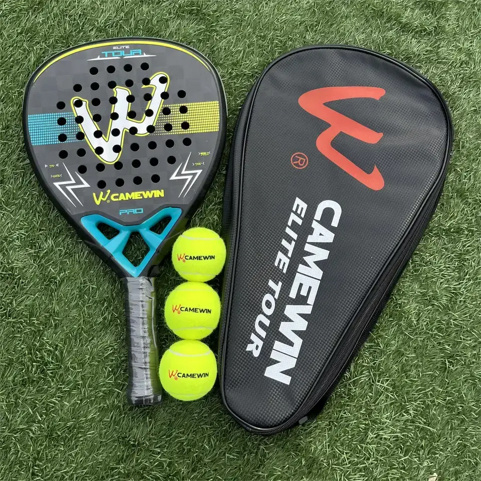 Racchetta da Tennis 18K paddle in fibra di carbonio all'ingrosso di alta qualità in stock Palas De Padel carbonio