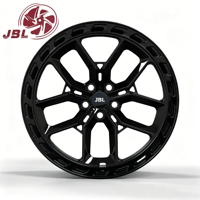 Nuevas Llantas JBL Monoblock de Aleación de Aluminio Forjado de 16-24 Pulgadas, Color Negro Brillante, Multirradio, Borde Ancho, 5x112 5x114.3 5x120, para SUV y Todoterreno