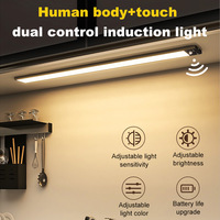 Éclairage Intérieur Ultra-Mince 3 Couleurs Dimmable 5V USB Rechargeable pour Cuisine Armoire Placard Penderie Lumière LED avec Capteur de Mouvement