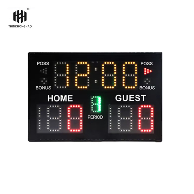 Rechargeable Custom Digital LED Basketball Scoreboard-Indoor/Outdoor Use IP65 Waterproof Sunlight Readable Offensive Shooting
