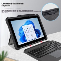 Étuis de protection transparents en acrylique pour tablette PC avec béquille et dragonne pour Microsoft Surface Pro 9/10/11/12 et GO 4