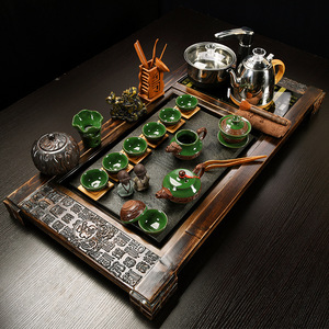 Plateau à thé traditionnel chinois kongfu table à thé entièrement automatique avec <span class=keywords><strong>théière</strong></span> et cadeau commercial gaiwan - Product Image 3