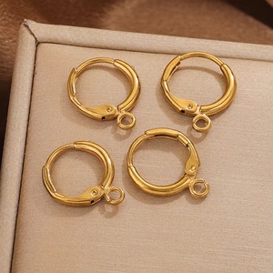 High Quality 18K Gold Plated Stainless Steel Ear Hooks with Loop Earring Findings for DIY <strong>Jewelry</strong> Making <strong>Supplies</strong> Wholesale - Product Image 2