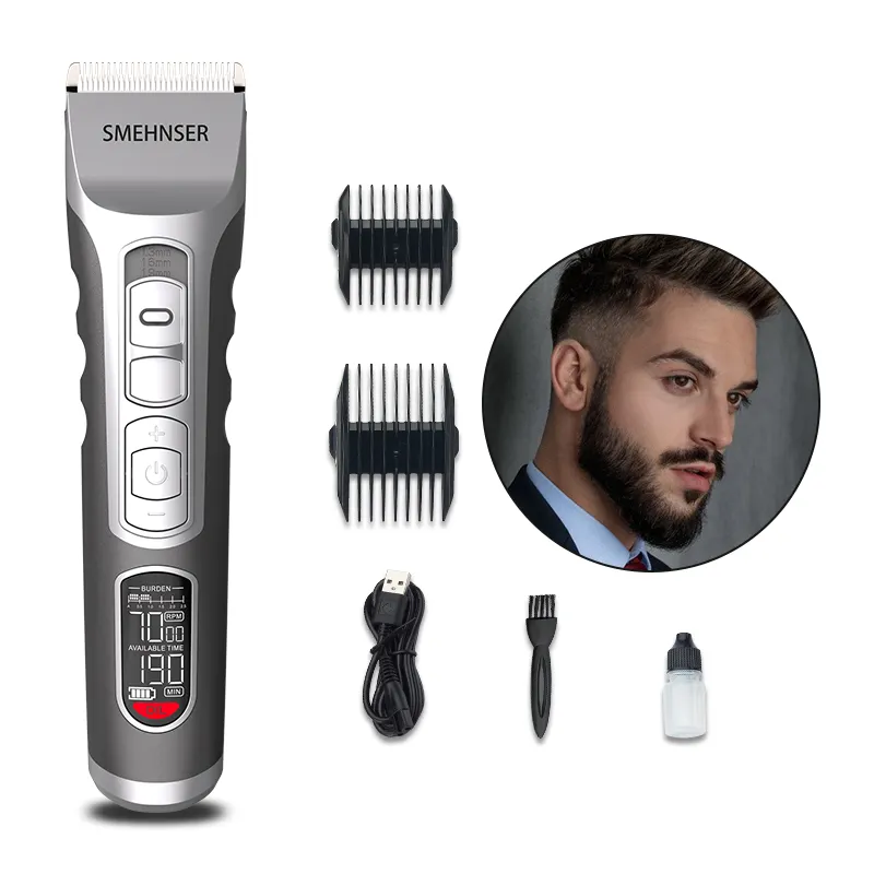 LCD Professional Hair Clipper Hair Trimmer Shaver Beard Trimmer Razor for Men Rechargeable Hair Cutting Machine