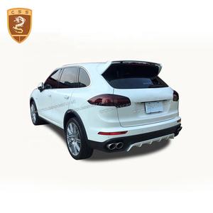 Pour Porsche <span class=keywords><strong>Cayenne</strong></span> 958 2016 Kits de carrosserie en fibre de verre Lèvre avant Diffuseur arrière Kit style Te-Chart 958.2 BodyKit - Product Image 3