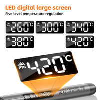 Soldador USB de 5V 8W, Juego de Soldador Eléctrico Inalámbrico, Temperatura Ajustable de 300-450°C, Kit de Herramientas de Soldadura con Batería