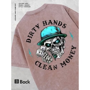 Camiseta de Diseño para Hombre, 1 Pieza, Venta Caliente, Algodón, Personalizada, Casual, Vintage, con Estampado Gráfico y Letras - Product Image 6