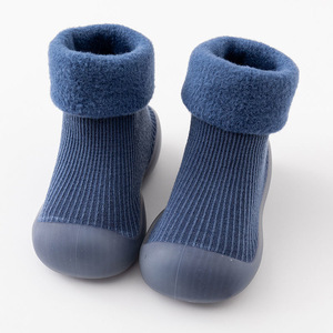 Chaussons Épaissis d'<span class=keywords><strong>Hiver</strong></span> à Semelle Souple pour Bébé, Chaussures de Marche Antidérapantes Couleur Unie et Chaudes - Product Image 5