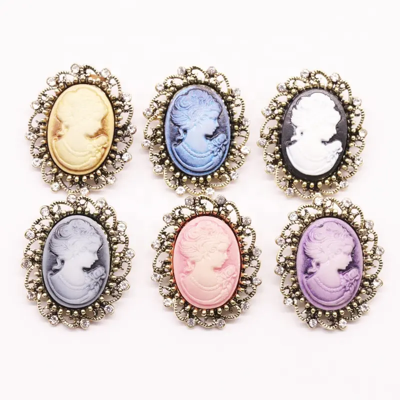 XILIANGFEIZI Colorful Antique Hot Sale Elegant Vintage Beauty Alloy Diamond Pin Pearl Brooch