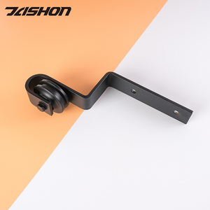 Herrajes para puerta de Granero, accesorios para Interior de acero al carbono, deslizante, curvado, monorraíl por bajo, doble puerta, bricolaje, 6 pies - Product Image 6