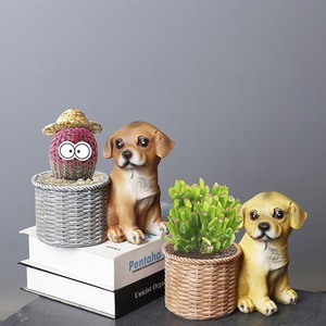 MSH Joli <span class=keywords><strong>pot</strong></span> à succulentes en résine en forme de Labrador Retriever, <span class=keywords><strong>pot</strong></span> de fleurs pour chien, décoration de bureau - Product Image 1