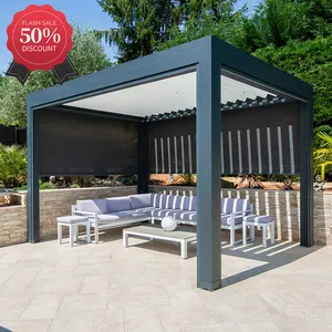 SUPER settembre 50% di sconto 3x3 3x4 4x4 6x4m Pergola bioclimatica moderna all'ingrosso della fabbrica