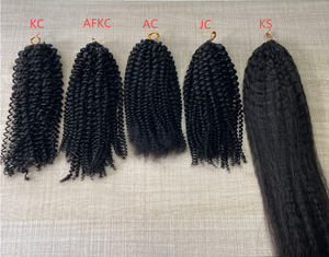 Extensions de cheveux humains 100% naturels vierges, pré-bouclées, à effet plume, boucles profondes, pour crochet, personnalisables - Product Image 5