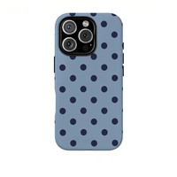 Coque de téléphone portable magnétique à pois de dessin animé Wave Point pour 16/17 Pro Max, design détachable deux-en-un, qualité militaire