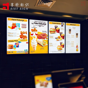 Caja de Luz LED Rectangular Colgante y Portátil para Menús de Restaurantes y Negocios, Letrero de Tienda, Caja de Luz Minimalista Arquitectónica - Product Image 1