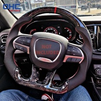 Volant en fibre de carbone forgée brillante pour Dodge Charger Challenger Durango 2015-2025 (pour Sxt/Gt/Rt/Srt) - Entrepôt USA