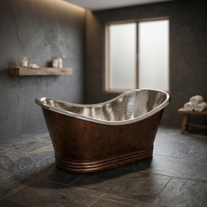Comfort Classic Copper Soaking Tubs with Lid-Indian Home Crafts - Product Image 3