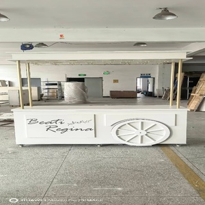 Carrito de Bar Blanco para Champán, Venta al Por Mayor de Fábrica, Carrito de Dulces Personalizado para Bodas, Decoración para Fiestas y Eventos - Product Image 2