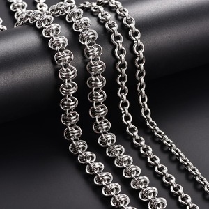 Collier ras du cou en acier inoxydable massif style Rolo pour femmes et hommes, couleur argent, accessoires de bijoux punk en métal - Product Image 3