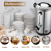 Appareils populaires grande cafetière en poudre de brassage Machine à chaudière à café 12L avec ETL électrique en acier inoxydable argenté 1600W