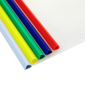 Văn phòng A4 rõ ràng nhựa trong suốt 1.0cm thư mục tập tin với đầy màu sắc Rod 18C Chất lượng cao báo cáo thư mục tập tin - Product Image 4