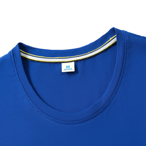 T-shirt da uomo dal bel Design rilassata dal collo elastico con collo a righe e nastro di pesce in cotone 100% - Product Image 3