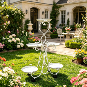 Support à fleurs <span class=keywords><strong>en</strong></span> métal à 5 niveaux au design moderne, pots à fleurs écologiques, présentoir décoratif pour plantes pour les familles, les hôtels et les bureaux - Product Image 1