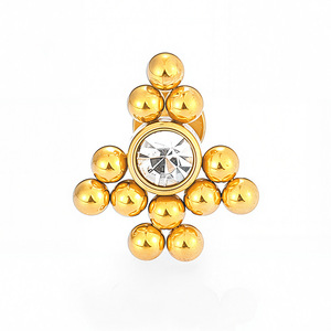 <span class=keywords><strong>Piercing</strong></span> per Labbra, Cartilagine, <span class=keywords><strong>Trago</strong></span> in Acciaio Inossidabile Ipoallergenico 16G con Catena CZ e Fiore, Oro e <span class=keywords><strong>Argento</strong></span> - Product Image 6