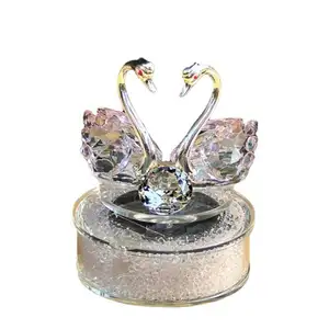 Car decoration crystal Swan car perfume decoration aroma car ladies rotating decoration wholesale Crystal crafts