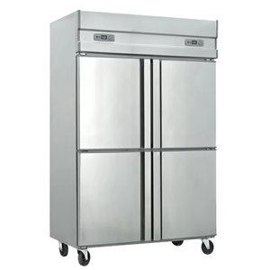 Congelador multipuerta de acero inoxidable de doble temperatura Premium, diseño antioxidante con tecnología Pro Freshness para almacenamiento prolongado de carne - Product Image 1