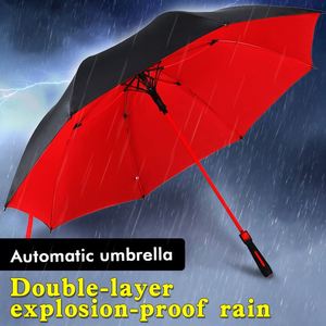 Super <b>Large</b> Full Glass Fiber Cloth Semi-Automatic <b>Umbrella</b> Storm-Resistant Business/Personal Use Dual Purpose Portable Logo - Product Image 4