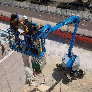 מכירות במפעל שימוש בגיני ישר בום להרים 40 מ '34 מ' 50m הידראולי מנגזה אוויר פלטפורמה לבנייה - Product Image 4