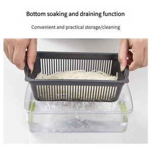 Robot ménager manuel 22 en 1 et hachoir à légumes en acier inoxydable Trancheuse Dicer Cutter Set 19PCS Silicone Kitchenware Gift Set - Product Image 6