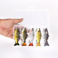 Leurre Artificiel Rigide Multi-Segmenté LOVITA Factory 7 10cm en ABS, Simulation de Poisson d'Eau Douce Bionique, Sans Hameçons